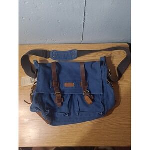 Kattee Denim And Leather Satchel Bag